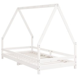 vidaXL Kinderbedframe 90x190 cm massief grenenhout wit