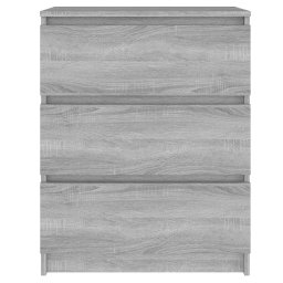 vidaXL Dressoir 60x35x76 cm bewerkt hout grijs sonoma eikenkleurig