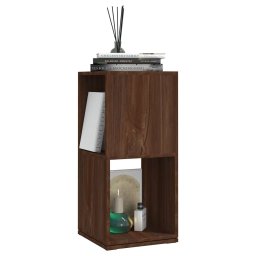 vidaXL Draaikast 34,5x34,5x75,5 cm spaanplaat bruin eikenkleur