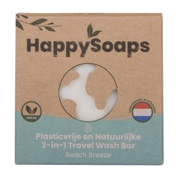 Happysoaps 3-In-1 Travel Wash Bar - Beach Breeze