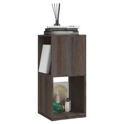 vidaXL Draaikast 34,5x34,5x75,5 cm spaanplaat grijs en sonoma eiken