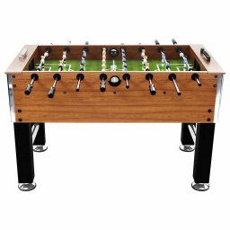 vidaXL Voetbaltafel 60 kg 140x74,5x87,5 cm staal lichtbruin en zwart