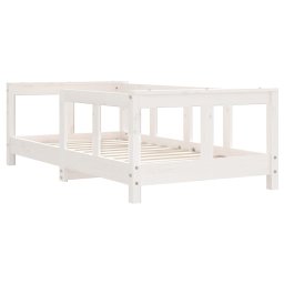vidaXL Kinderbedframe 70x140 cm massief grenenhout wit