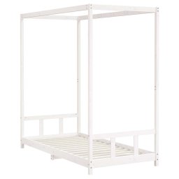 vidaXL Kinderbedframe 90x190 cm massief grenenhout wit