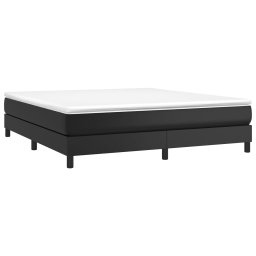 vidaXL Boxspring met matras kunstleer zwart 160x200 cm
