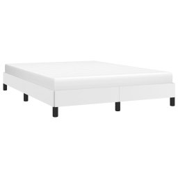 vidaXL Bedframe kunstleer wit 140x190 cm