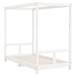 vidaXL Kinderbedframe 80x160 cm massief grenenhout wit