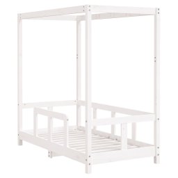 vidaXL Kinderbedframe 70x140 cm massief grenenhout wit