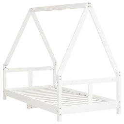 vidaXL Kinderbedframe 80x160 cm massief grenenhout wit