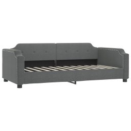 vidaXL Slaapbank met matras 90x200 cm stof donkergrijs