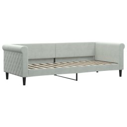 vidaXL Slaapbank met matras 80x200 cm fluweel lichtgrijs