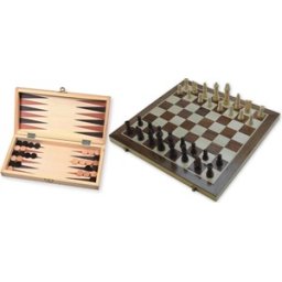 Schaak-/backgammon Klapcassette