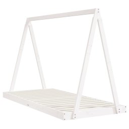 vidaXL Kinderbedframe 90x200 cm massief grenenhout wit