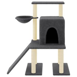 vidaXL Kattenmeubel met sisal krabpalen 96,5 cm donkergrijs