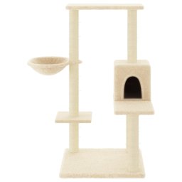 vidaXL Kattenmeubel met sisal krabpalen 95 cm crèmekleurig