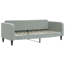 vidaXL Slaapbank met matras 80x200 cm fluweel lichtgrijs
