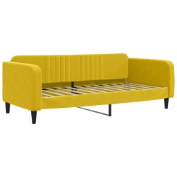 vidaXL Slaapbank met matras 100x200 cm fluweel geel