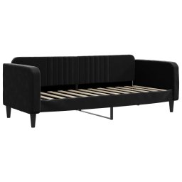 vidaXL Slaapbank met matras 80x200 cm fluweel zwart