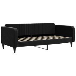 vidaXL Slaapbank met matras 90x200 cm fluweel zwart