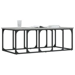 vidaXL Salontafel 100x50x35,5 cm bewerkt hout grijs sonoma eikenkleur