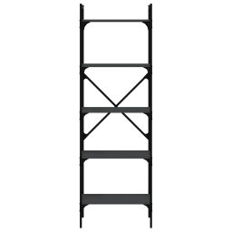 vidaXL Boekenkast 5-laags 56x31,5x174 cm bewerkt hout zwart