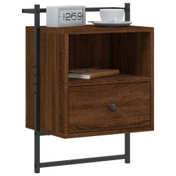 vidaXL Nachtkastjes 2 st wandgemonteerd 40x30x61 cm hout bruineiken