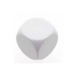 Blanco Dobbelstenen 16mm - Wit (10 stuks)