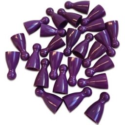Plastic Spel Pionnen 12x24mm Paars (100 stuks)