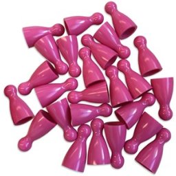 Plastic Spel Pionnen 12x24mm Roze (100 stuks)