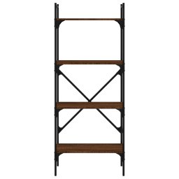 vidaXL Boekenkast 4-laags 56x31,5x138,5 cm bewerkt hout bruineiken