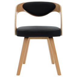 vidaXL Eetkamerstoelen 2 st gebogen hout en kunstleer