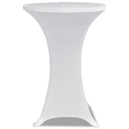 vidaXL Statafelhoes Stretch Ø80cm Wit (2 stuks)