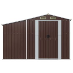 vidaXL Tuinschuur 277x93x179 cm gegalvaniseerd staal bruin