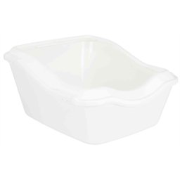 TRIXIE KATTENBAK CLEANY CAT MET RAND WIT 54X45X29 CM