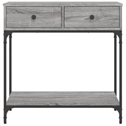 vidaXL Wandtafel 75x34,5x75 cm bewerkt hout grijs sonoma eikenkleurig