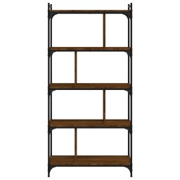 vidaXL Boekenkast 5-laags 76x32x158 cm bewerkt hout bruin eikenkleur