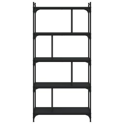 vidaXL Boekenkast 5-laags 76x32x158 cm bewerkt hout zwart