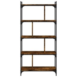 vidaXL Boekenkast 5-laags 76x32x158 cm bewerkt hout gerookt eikenkleur