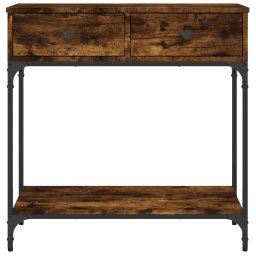 vidaXL Wandtafel 75x34,5x75 cm bewerkt hout gerookt eikenkleurig