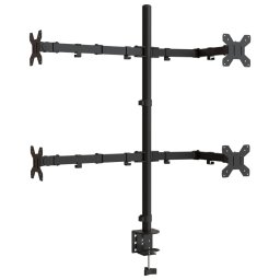 vidaXL Monitorbeugel VESA 75/100 mm zwart staal