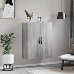 vidaXL Wandkast 69,5x34x90 cm bewerkt hout grijs sonoma eikenkleurig