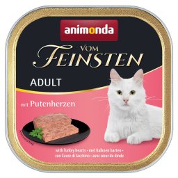 32x100g Adult met Kalkoenharten animonda Vom Feinsten Kattenvoer