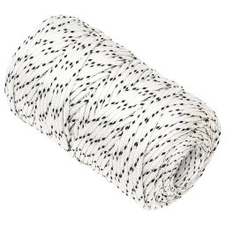 vidaXL Boottouw gevlochten 2 mm x 500 m polyester wit