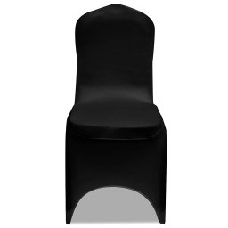 vidaXL Stoelhoezen stretch zwart 100 st