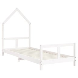 vidaXL Kinderbedframe 80x200 cm massief grenenhout wit