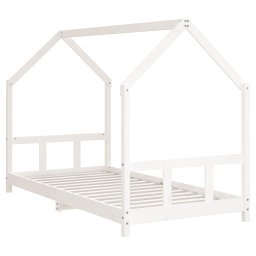 vidaXL Kinderbedframe 90x200 cm massief grenenhout wit