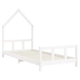 vidaXL Kinderbedframe 90x190 cm massief grenenhout wit