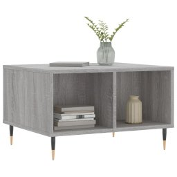 vidaXL Salontafel 60x50x36,5 cm bewerkt hout grijs