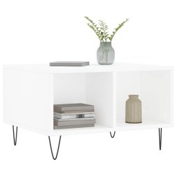 vidaXL Salontafel 60x50x36,5 cm bewerkt hout wit