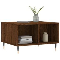 vidaXL Salontafel 60x50x36,5 cm bewerkt hout bruin eikenkleur